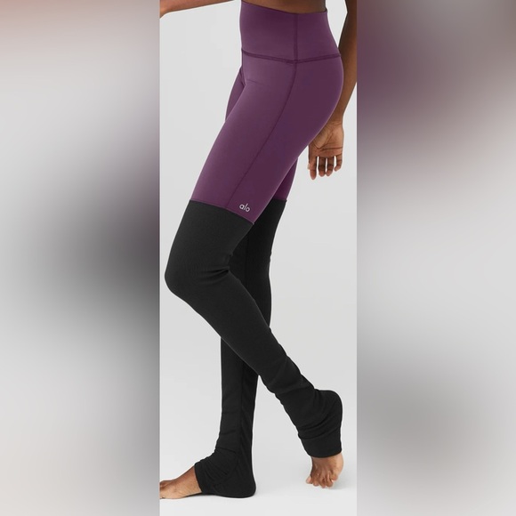 Alo Yoga Airbrush High-Waist Highlight Goddess Leggings-Plum - Picture 2 of 6
